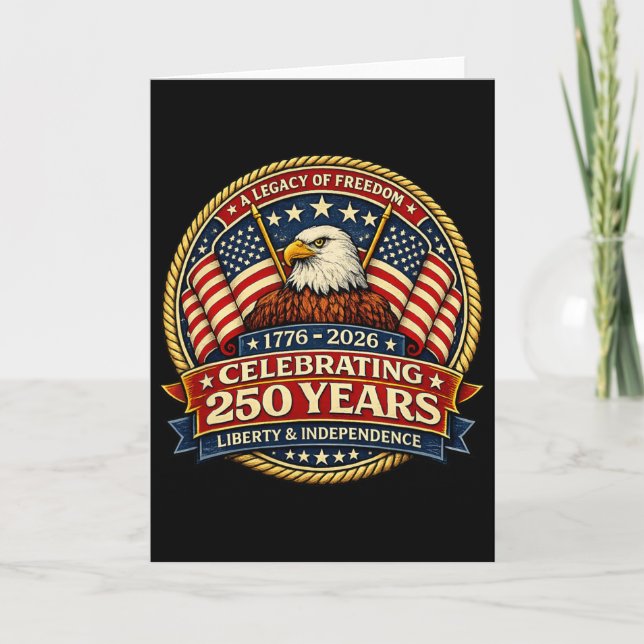 Carte 250 Ans De Liberté 1776 2026 Ld Eagle 250e Anniver (Devant)