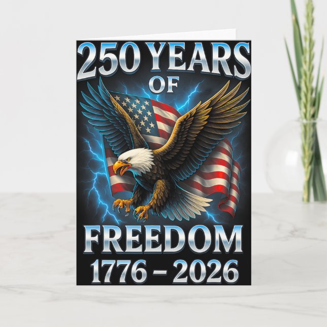 Carte 250 Ans De Liberté 1776 2026 Ld Eagle 250e Anniver (Devant)