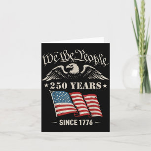 Carte 250 Ans de Liberté 1776 2026 Patriotique Chauve