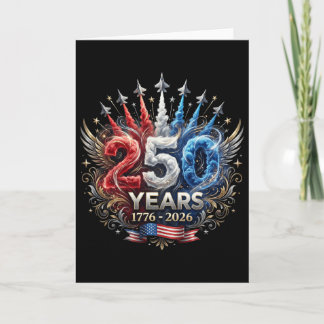 Carte 250 Ans De Liberté 1776 2026 Patriotique Usa Air S