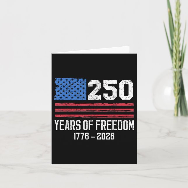 Carte 250 Ans De Liberté 250E Anniversaire Amérique Drap (Devant)