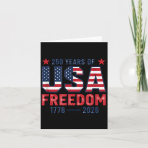 Carte 250 Ans de Liberté Américaine 1776 2026 250ème USA