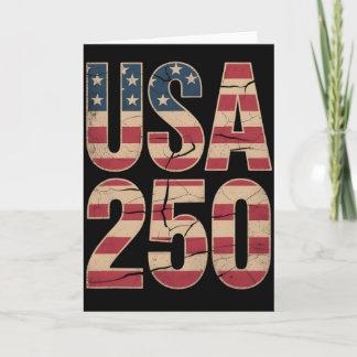 Carte 250 Ans De Liberté Américaine 1776–2026 Patriotiqu