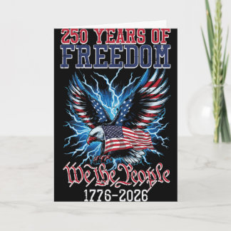 Carte 250 Ans de Liberté Drapeau Américain Us 250e Anniv