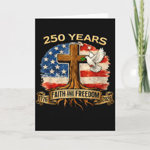 Carte 250 ans Drapeau américain 250e anniversaire États-