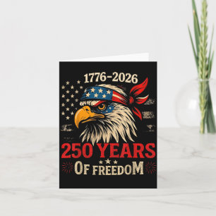 Carte 250 Ans Drapeau Américain Anniversaire USA 250ème