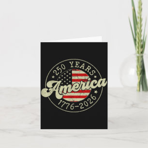 Carte 250 Ans Drapeau Amérique 250e Anniversaire USA 4èm