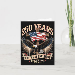 Carte 250 Ans Foi et Liberté Chrétienne USA 250ème