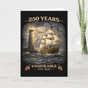 Carte 250 Ans Navire Haut Patriote 1776-2026 250e Annive