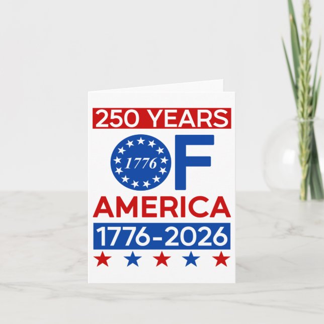 Carte 250 ans Révolution américaine Semiquincentenni (Devant)