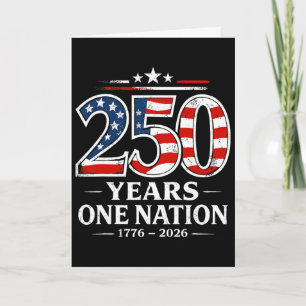 Carte 250 Ans Une Nation 250e Jour de l'Indépendance Lib