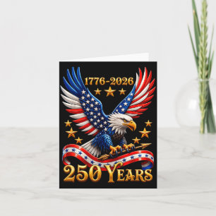 Carte 250 Ans USA Aigle Patriotique 250ème 4ème de