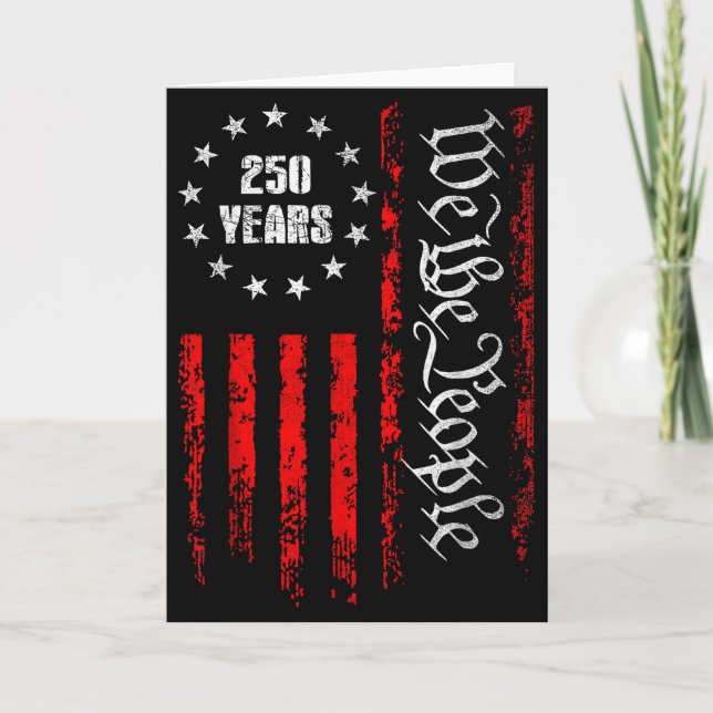 Carte 250 Years 1776-2026 250th Birthday Usa Patriotic 4 (Devant)