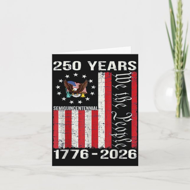 Carte 250 Years american 250th anniversary usa us flag 4 (Devant)