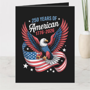 Carte 250e anniversaire aigle patriotique États-Unis
