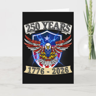 Carte 250e anniversaire aigle patriotique États-Unis 250