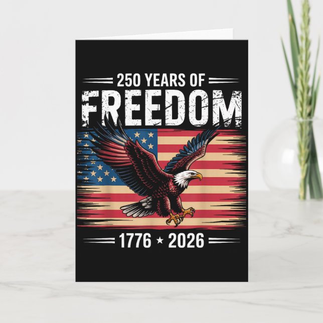 Carte 250e anniversaire américain 2026 ans de liberté  (Devant)