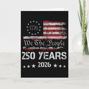 Carte 250e anniversaire d'Amérique États-Unis 250 ans No