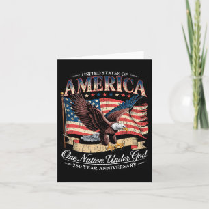 Carte 250e anniversaire de l'Amérique nation Usa sous Di