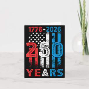 Carte 250e anniversaire des États-Unis 4 juillet 250 ans