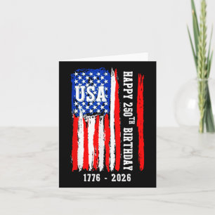 Carte 250e anniversaire des Etats-Unis, fête de l'indépe
