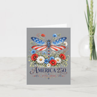 Carte 250e anniversaire Dragoy Drapeau américain Patriot