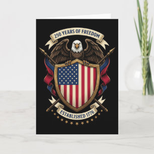 Carte 250e anniversaire États-Unis 1776-2026 Patriotique