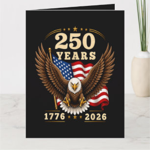 Carte 250e anniversaire États-Unis 250 ans 1776-2026