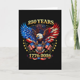Carte 250e anniversaire États-Unis 250 ans 4 juillet Ind