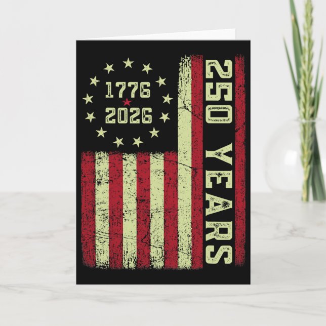 Carte 250e anniversaire États-Unis Drapeau américain pat (Devant)