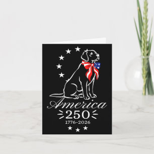 Carte 250e anniversaire labrador retriever amérique 250 