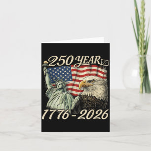 Carte 250e anniversaire USA 250 ans américain 4 juillet
