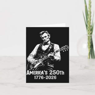 Carte 250e anniversaire Usa Abe 16e président Guitare 25