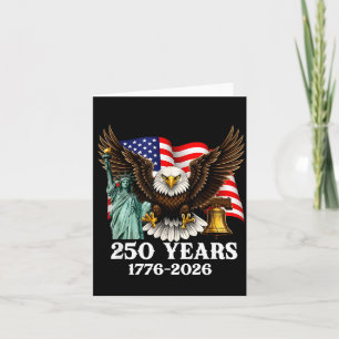 Carte 250e anniversaire USA aigle patriotique 250 ans