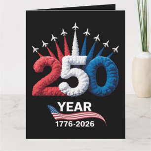 Carte 250e anniversaire USA Patriotique 250 ans