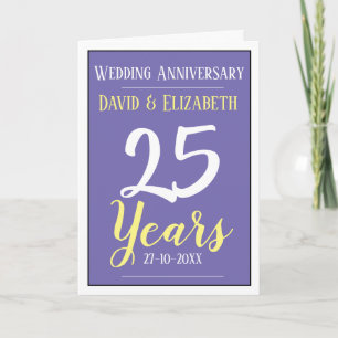 Carte 25 Anniversaire du Mariage d'argent