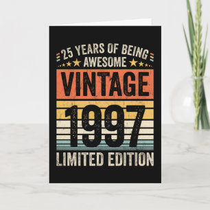 Carte 25 Ans À être Incroyable Vintage 1997