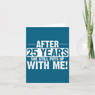 Carte 25 ans Anniversaire de Mariage 25 ans Mari
