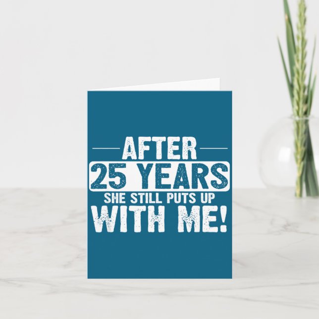 Carte 25 ans Anniversaire de Mariage 25 ans Mari (Devant)