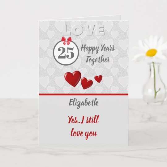 Carte 25 Ans D Mariage En Argent Zazzle Fr