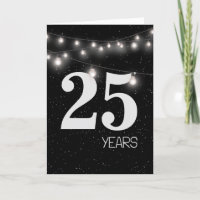 25e anniversaire avec lumières et étoiles