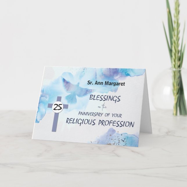 Carte 25e anniversaire de la religion (Devant)