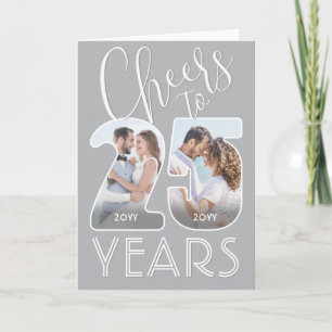 Carte 25e anniversaire de mariage Félicitations pour 25