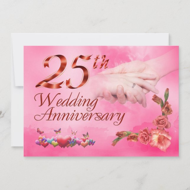 Carte 25e anniversaire du mariage (Devant)