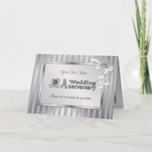 Carte 25e anniversaire du Mariage - Argent