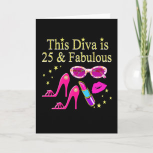 CARTE 25E ANNIVERSAIRE FABULOUS DIVA DESIGN