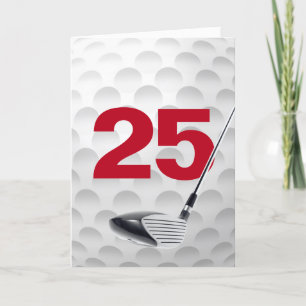 Carte 25e anniversaire Golf Ball Design