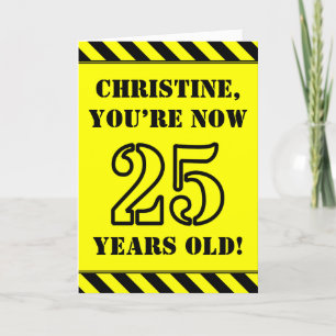 Carte 25e anniversaire : Jeu de style de crayon amusant,
