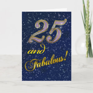 Carte 25e anniversaire pour quelqu'un Fabulous