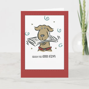 Carte 2666 Bonnes Nouvelles Félicitations Chien